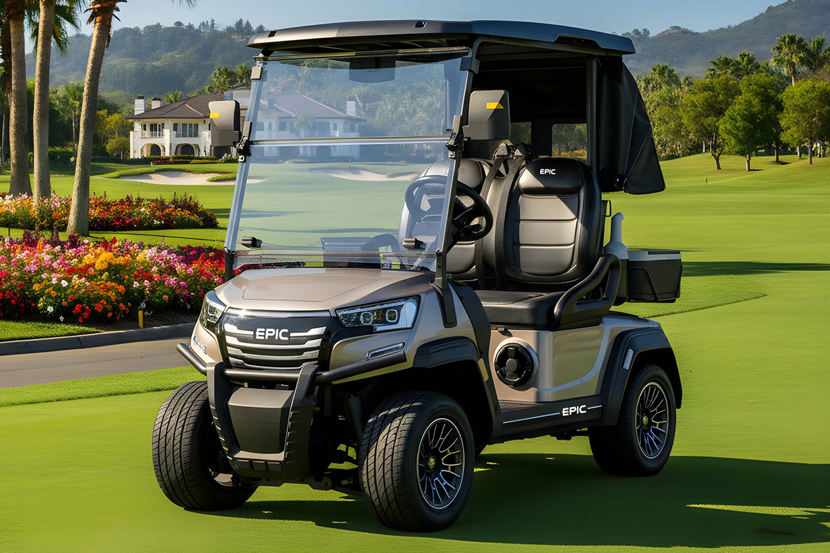 EPIC E20FX four-seat LSV golf cart at ICON Golf Carts of Tampa Bay