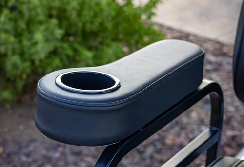 Close-up of EPIC E60L rear tailgate, reflectors, and cargo latch system