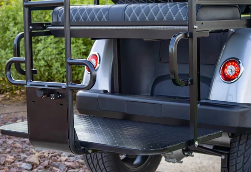 Locking access panel located on EPIC E60L rear passenger frame