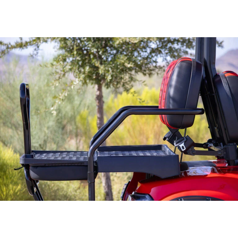 Rear bumper and seat support frame on ICON i40L – structural tube frame for safety