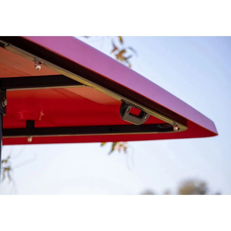 Underside of rear canopy with mounted dome light – ICON i40L interior lighting view