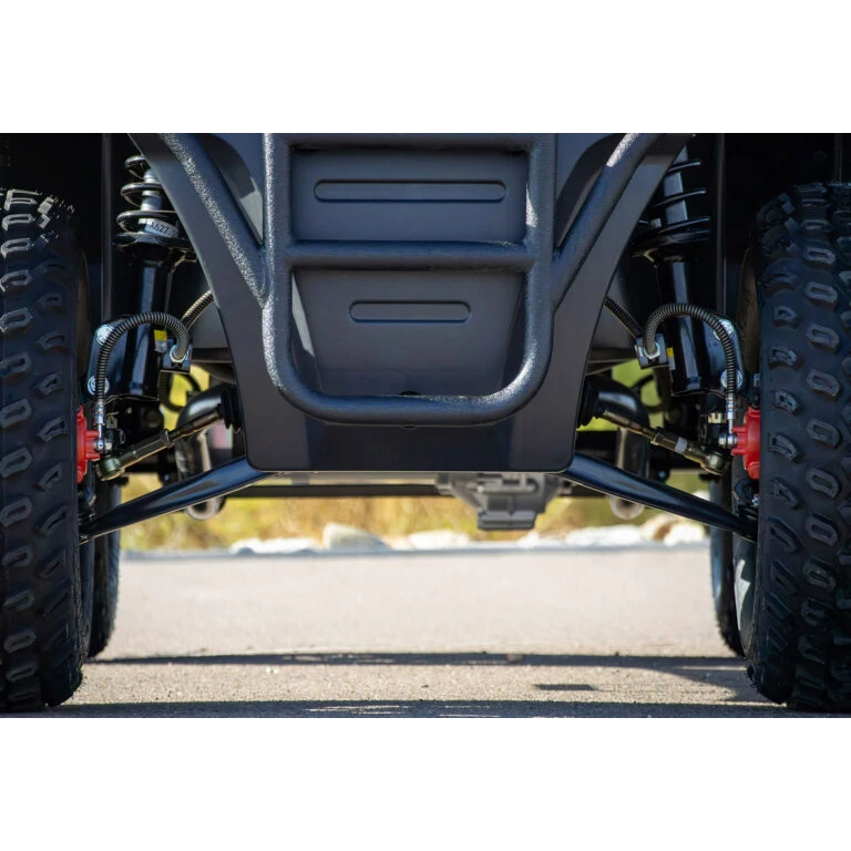 ICON i40L lifted suspension system view from rear – differential and coil shock details