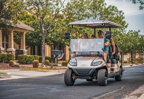 ECO Lithium battery system inside ICON i60 golf cart
